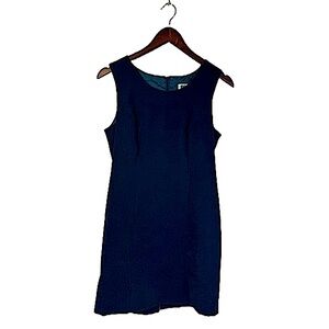 Dawn Joy II Vintage Timeless Sleeveless Sheath Dress Black Knee Length Sz 8P